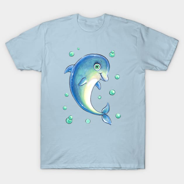 Adorable Dolphin T-Shirt by obillwon